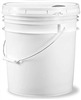 5 Gallon Pail with Handle and Pour Spout Lid, White HDPE, Each