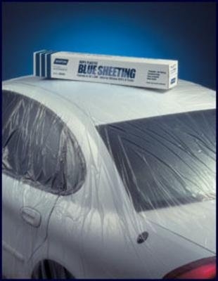 20' x 350' Blue Plastic Sheeting - 3ply - .4mil, 1/sleeve