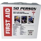 First Aid Kit - 50 Person, Plastic Wall Mount, 15 3/4" W x 11"H x 3"D