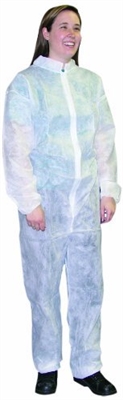 Poly Spun Coveralls 35 Gram Large - Case of 25