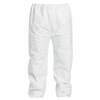 DuPont 350 White Tyvek Pants Elastic Waist,  Medium, Case of 50
