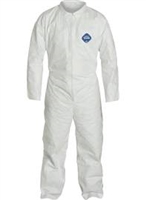 DuPont TY120S Tyvek Coverall Zipper Front, Size Medium, Case of 25