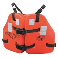 Work Force II Water Safety Vest, Durable PVC Coated , 3M Scotchlite Reflective Tape, USCG Approved
