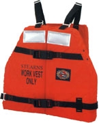 Work Force II Water Safety Vest, Durable Nylon Coated , 3M Scotchlite Reflective Tape, USCG Approved