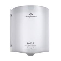 Georgia-Pacific SofPull 58237 Translucent White Regular Capacity CP Towel Dispenser 9.25"W x 11.5"H