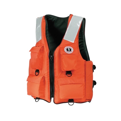 Vesatile Water Safety Vest, Nylon Shell, 7 Piece Design, 4 rust proof pockets, SOLAS-Grade reflective material, USCG Approved