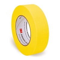 3M Yellow Automotive Refinishing Masking Tape 1 1/2 Inch, Case of 24 rolls
