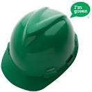 V-Gard GREEN Protective Helmet Green Fas-Trac Suspension