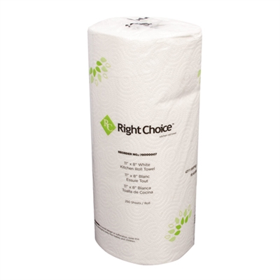 Right Choiceâ„¢ Paper KRT Towel 2-Ply 250-Sheet, White, 11" x 8", Case of 12
