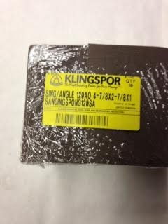 Klingspor Single Angle Sanding Sponge 120 Grit, Pack of 10
