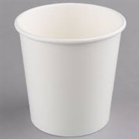 Flex Double Poly Paper Food Container 16oz, White