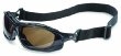 Uvex S0605XE Seismic Sealed Eyewear, black frame, scratch resist, anit-fog gray lens