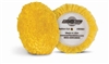 Buff N Shine 3" x .5" pile Wool Blend 4Ply Twist Grip Polishing/Finishing Pad - Yellow, 2 pack