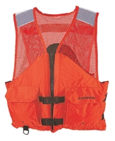 Work Zone Gear Water Safety Vest, Nylon Outer Shell, 2 pockets, D-rings, 3M Reflective Tape, USCG Approved