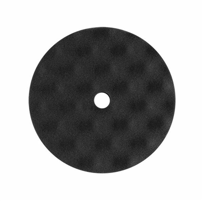 8" X 1" Black Convoluted Foam Face Grip Buffing Pad with Flat Backing, 2 pack