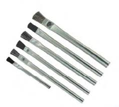 Tin Handle Acid Brushes, 3/8" Diameter, packed 1 Gross