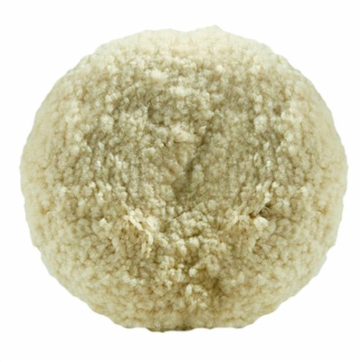 Bison 8" DS 100% Wool Buff Pad - 1.5 Heavy Cut - White