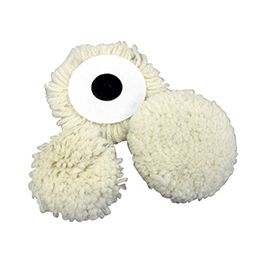 Bison Roloc Flat Twist White Wool Buffing Pad, Each