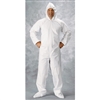 Clean All Products White Tyvek Coveralls, Zipper Front, Hood, Boots, Large - Each