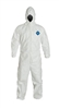 DuPont TY127S Tyvek Coverall Zipper Front Elastic Wrist/Ankle, Hood, Size 3XL, Case of 25