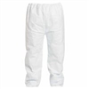 DuPont 350 White Tyvek Pants Elastic Waist, 2X Large, Case of 50