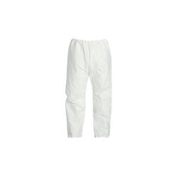 DuPont 350 White Tyvek Pants Elastic Waist,  Large,