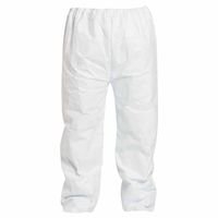 DuPont 350 White Tyvek Pants Elastic Waist,  Medium, Case of 50