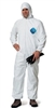 DuPont TY127S Tyvek Coverall Zipper Front Elastic Wrist/Ankle, Hood, Size Medium, Case of 25