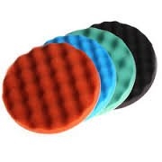 7.5" X 1.5" European Convoluted Foam Face Center Ring Buffing Pad - Red