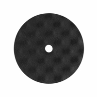 8" X 1" Black Convoluted Foam Face Grip Buffing Pad with Flat Backing, 2 pack