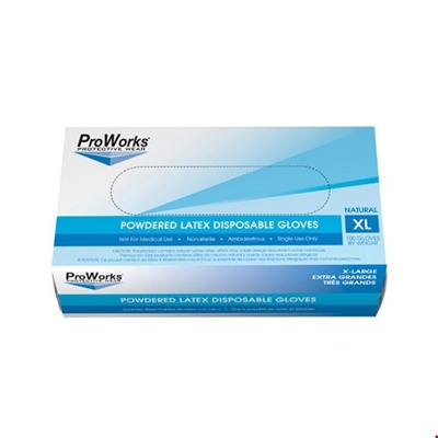 ProWorks Latex Pwd Ind X-Large Gloves - Case