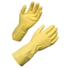 17mil 12" Flock Lined yellow Latex Large Gloves, pack of 12