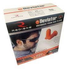 Deviator Ear Plug, 33NRR, Uncorded, Box of 200 Pairs, Individually Wrapped