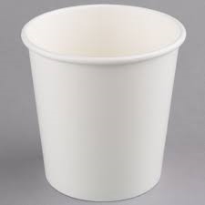 Flex Double Poly Paper Food Container 16oz, White