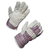 Split Cowhide Starched Gauntlet Cuff Leather Work Glove - Pack of 10 pair, X-Large