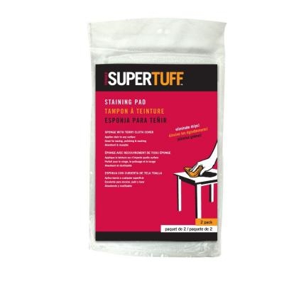 Supertuff Staining Pad, Sponge with Terry Cloth Cover, 1 pack, 2 pads per pack