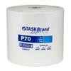 TaskBrand P70 12" x 13" Hydrospun White Towels, Jumbo Roll of 870