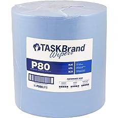 TaskBrand P80 12" x 13" Hydrospun Blue Towels, Jumbo Roll of 475