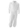 DuPont White Tyvek Coveralls, Zipper Front, 25/cs -Large