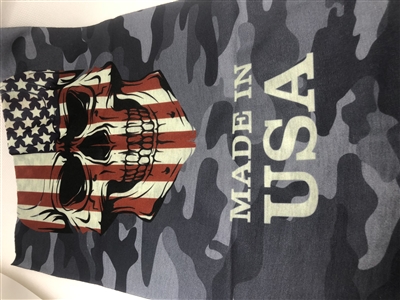 USA Flag UV Neck Gaiter, Skull
