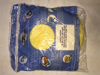 Buff N Shine 802Y 8" Double Sided 100% Wool Buff Pad - 1.25 Lt Compounding Yellow