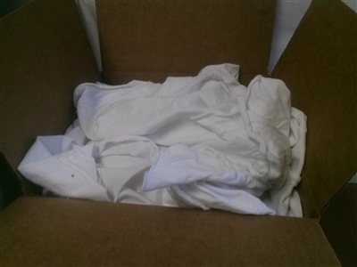 White T-Shirt Cotton Rag 25Bag